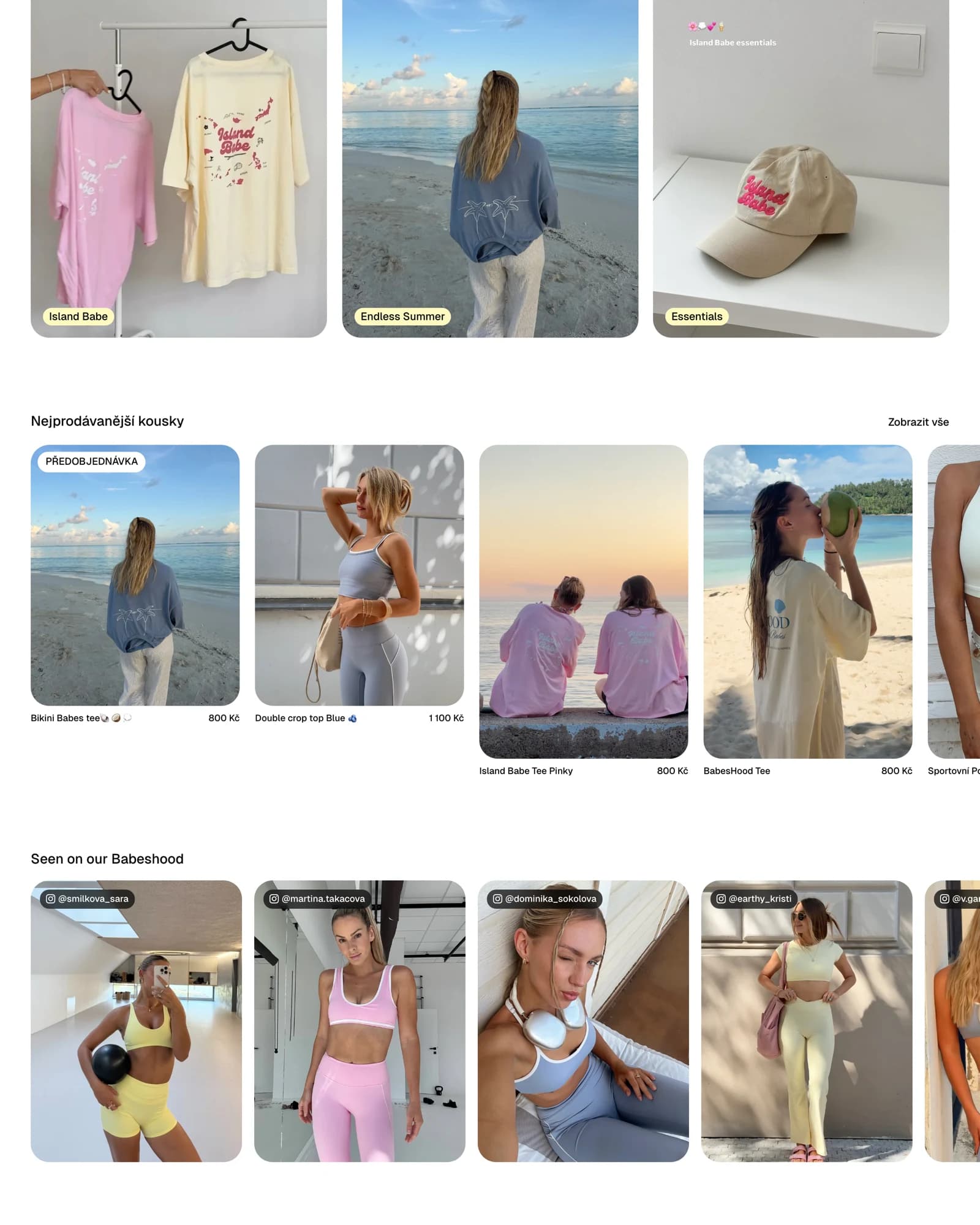 Náhled e‑shopů Minimalistick a Soulbabes – projekty Hot Reload