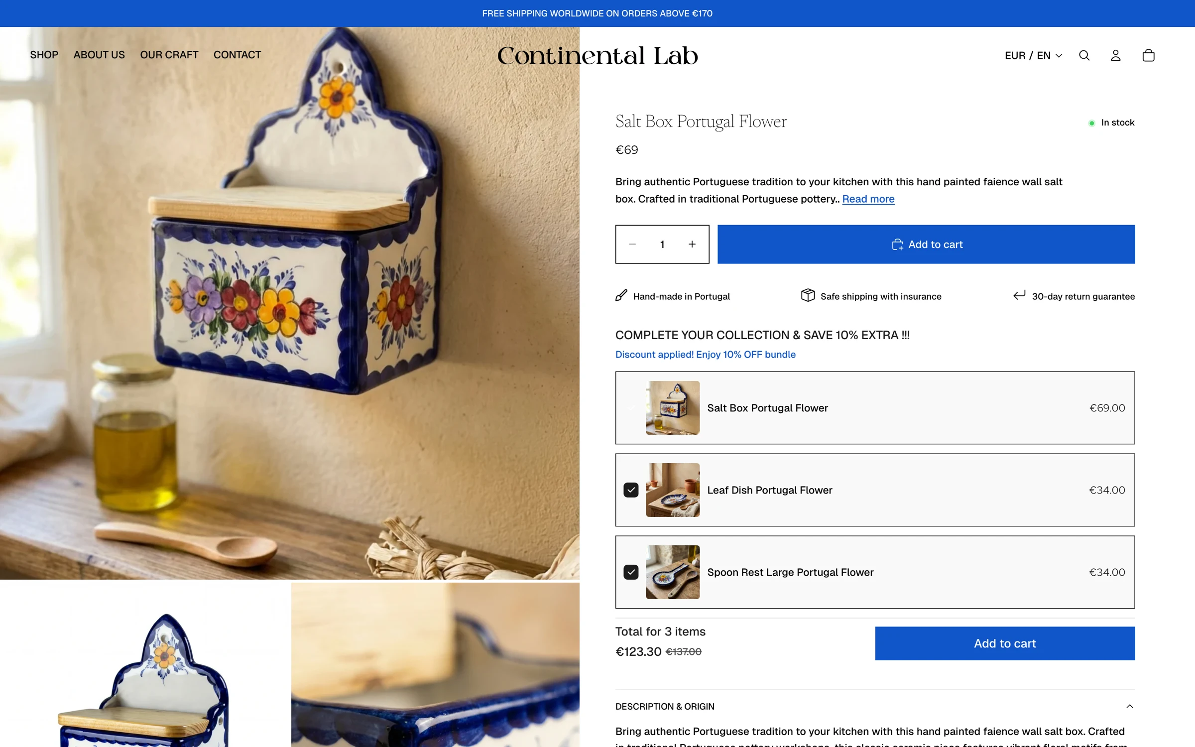 Náhled e‑shopu Continental Lab – projekt Hot Reload